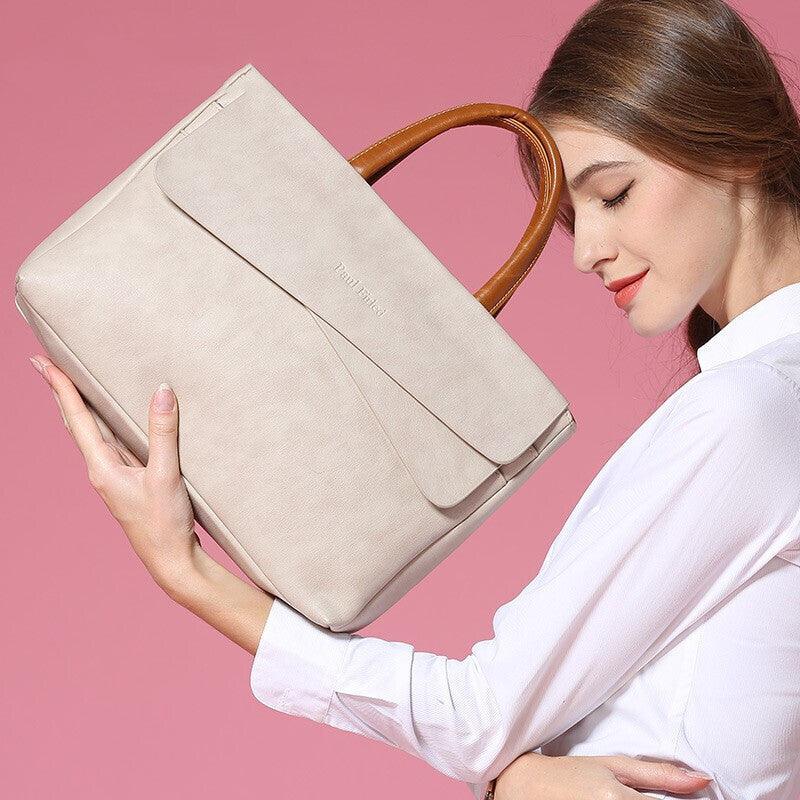 women's cowhide business shoulder bag, view 2 - MRSLM