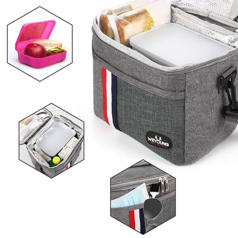 colorful insulated lunch bag, view 6 - MRSLM