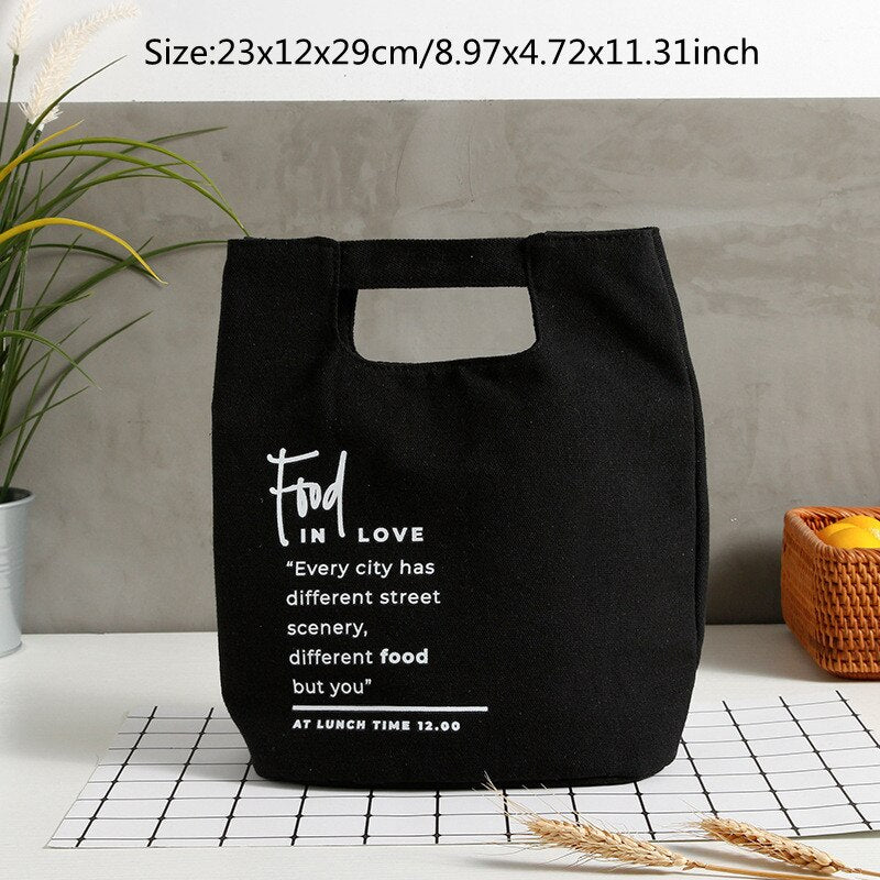 portable canvas lunch bag, view 10 - MRSLM