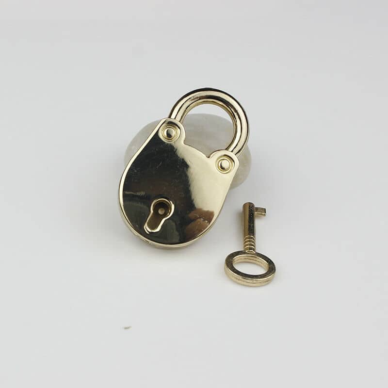 mini metal padlock with key, view 5 - MRSLM