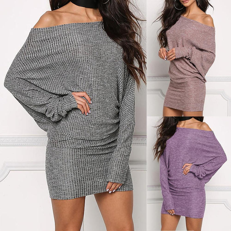 bat sleeve mid-length dress - MRSLM