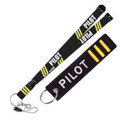 pilot-theme cloth lanyard, view 2 - MRSLM