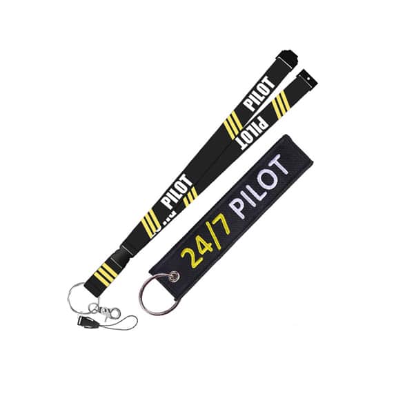 pilot-theme cloth lanyard, view 6 - MRSLM