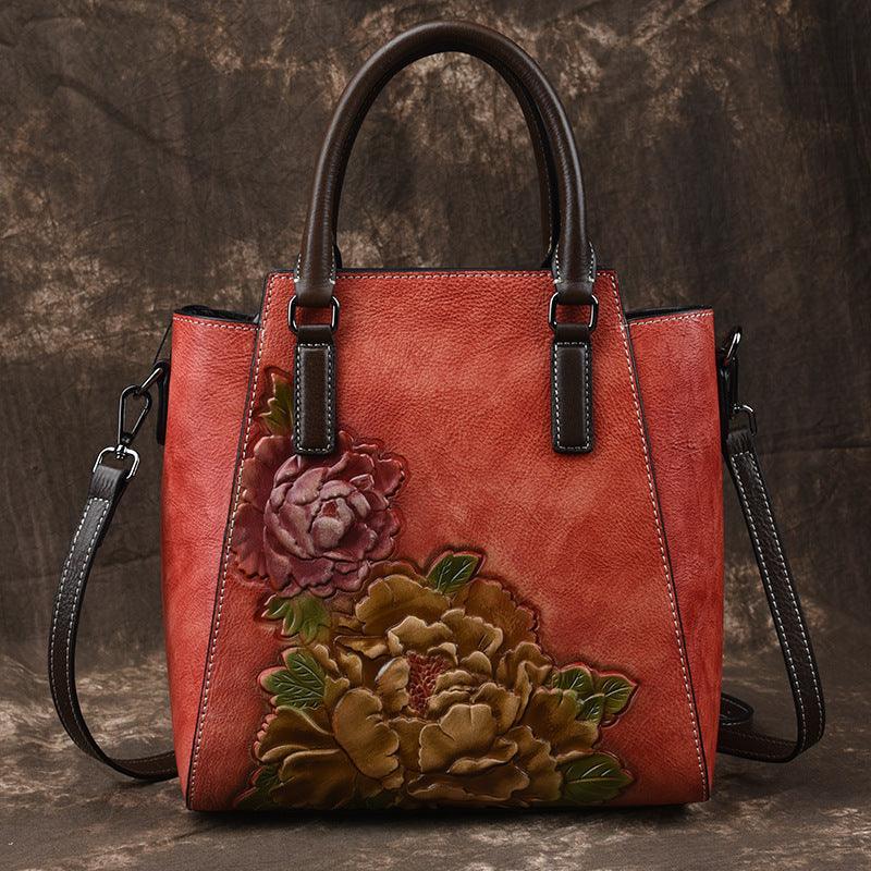 leather retro handbag - MRSLM