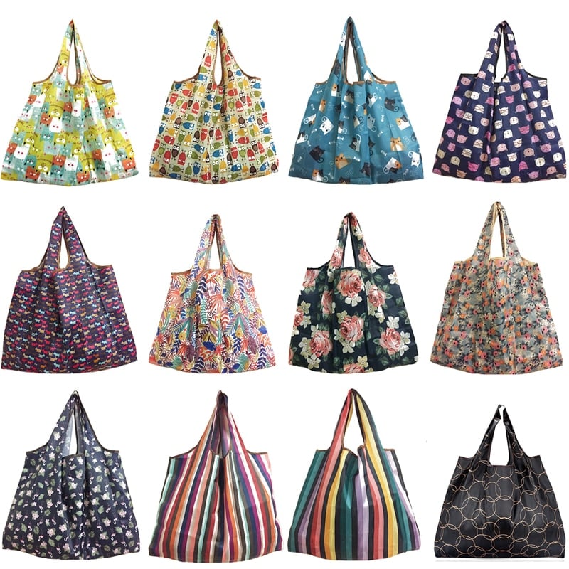 large folding patterned shopping bag - MRSLM