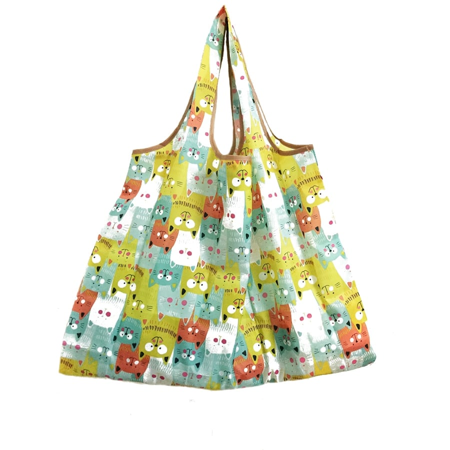 Large Folding Patterned Shopping Bag