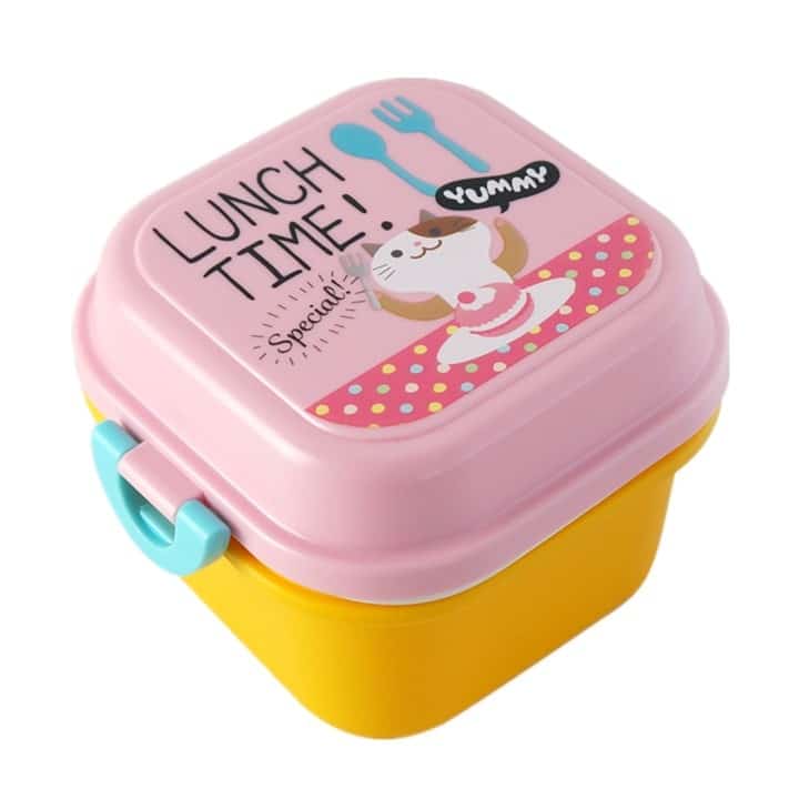 Kid's Cartoon Healthy Plastic Lunch Box