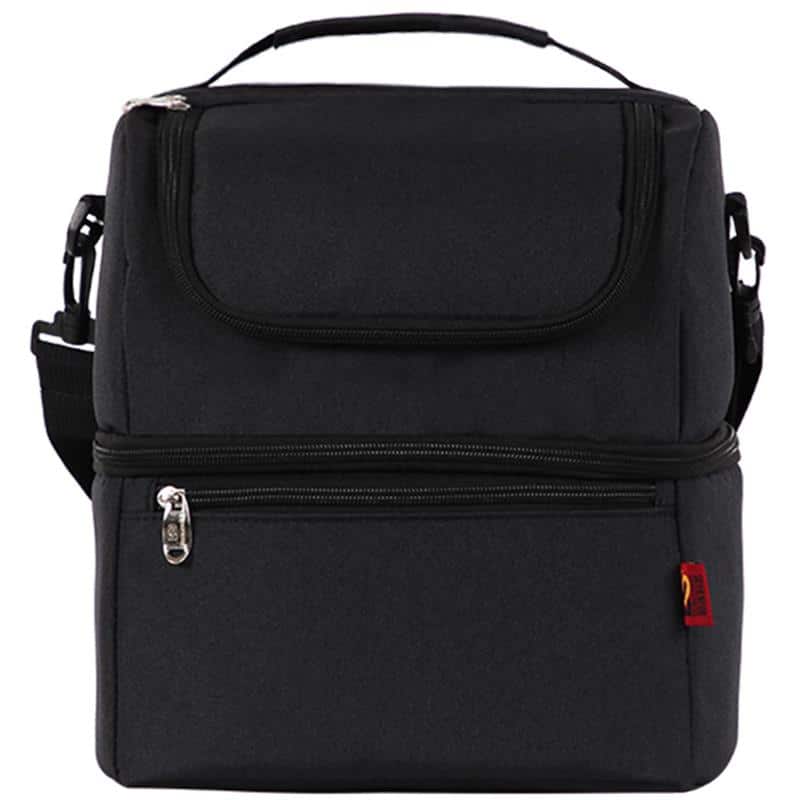 2-Compartment Insulated Shoulder Lunch Bag