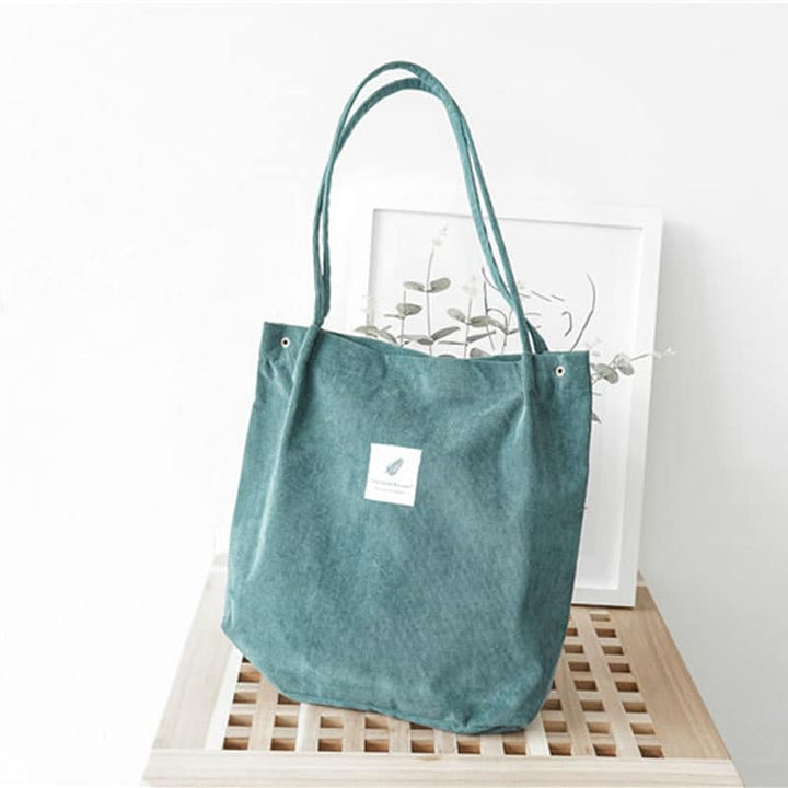 Women's Minimalist Style Velvet Shopper Bag