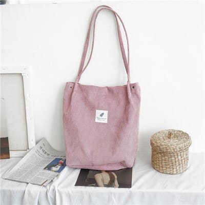 Women's Minimalist Style Velvet Shopper Bag