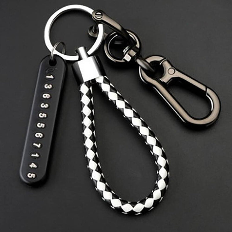 Braided phone number key chain, view 11 - MRSLM