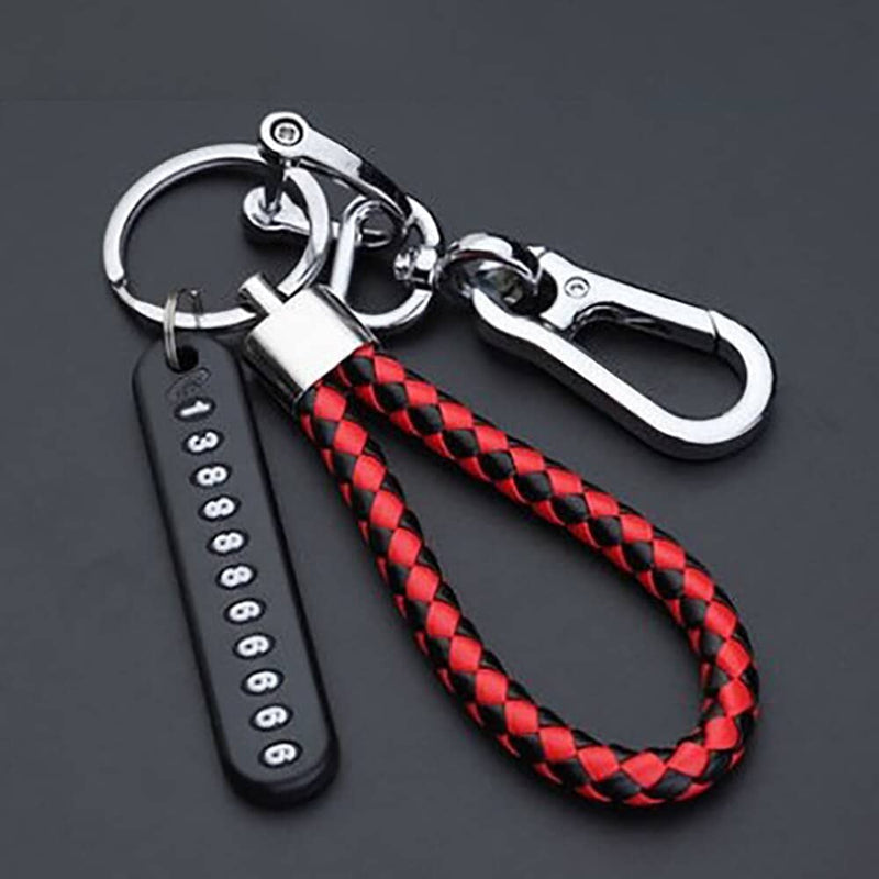 Braided phone number key chain, view 19 - MRSLM