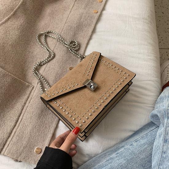small faux leather shoulder messenger bag, view 12 - MRSLM