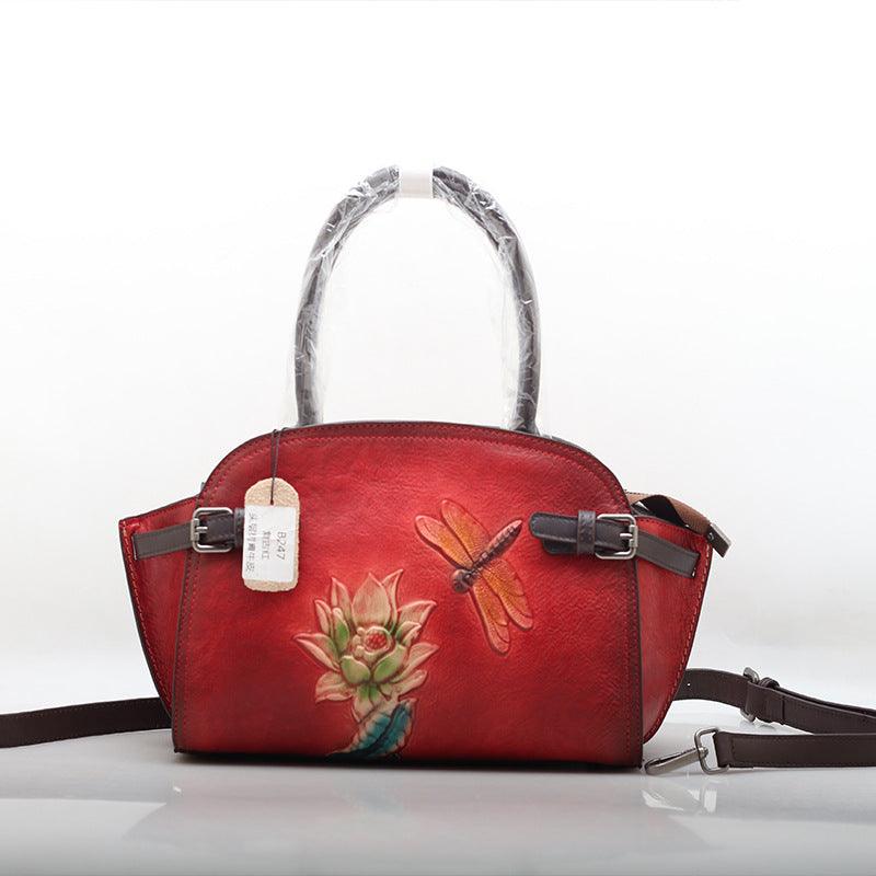 cowhide dumpling shoulder bag, view 6 - MRSLM