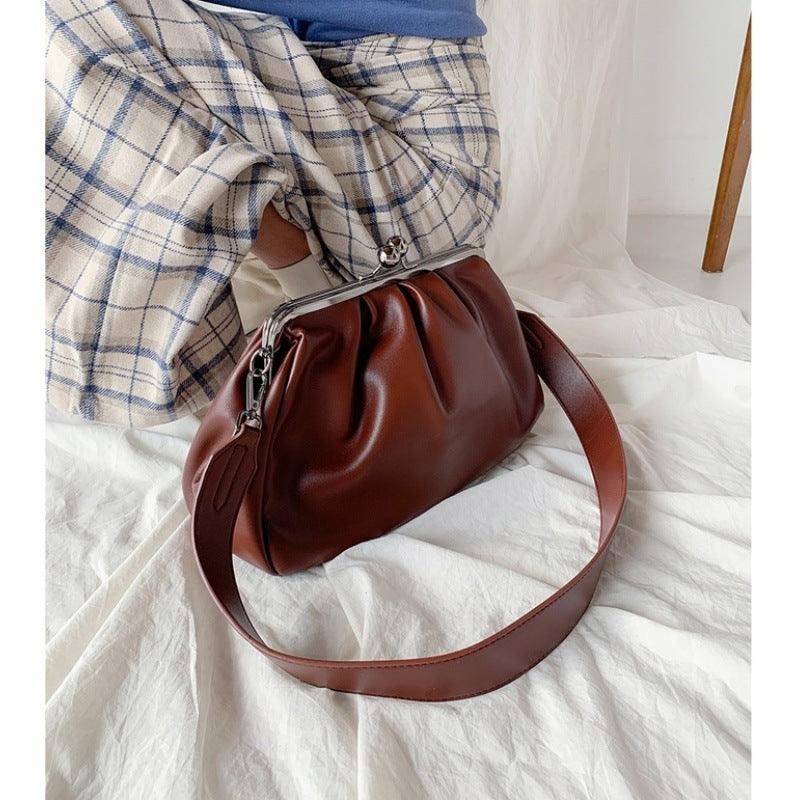 soft folds shoulder messenger bag, view 3 - MRSLM