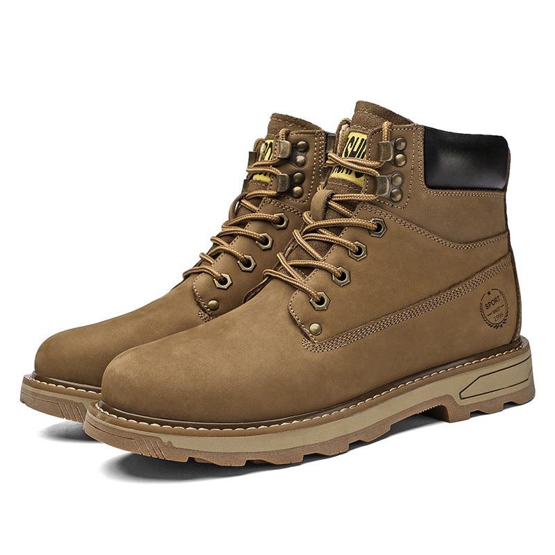 Men's high-top cowhide lace-up boots, view 5 - MRSLM