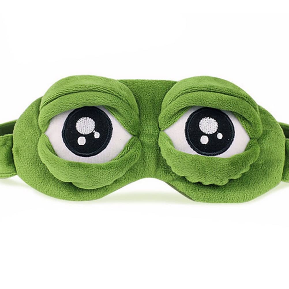 Soft 3D Frog Stylized Sleeping Mask