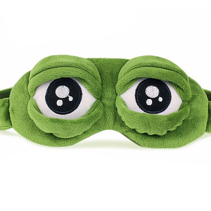 Soft 3D Frog Stylized Sleeping Mask