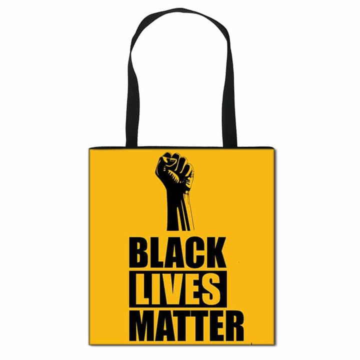 Black Lives Matter Printed Canvas Shoulder Bag