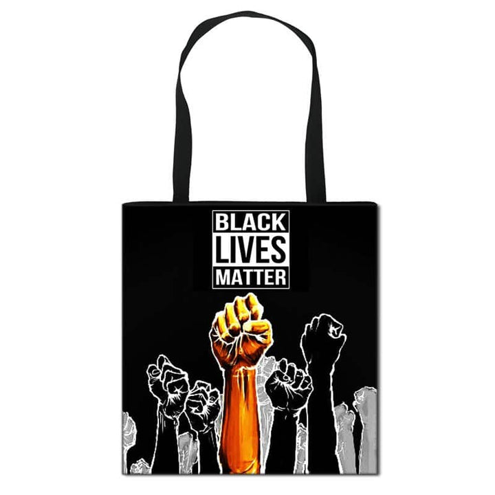 Black Lives Matter Printed Canvas Shoulder Bag