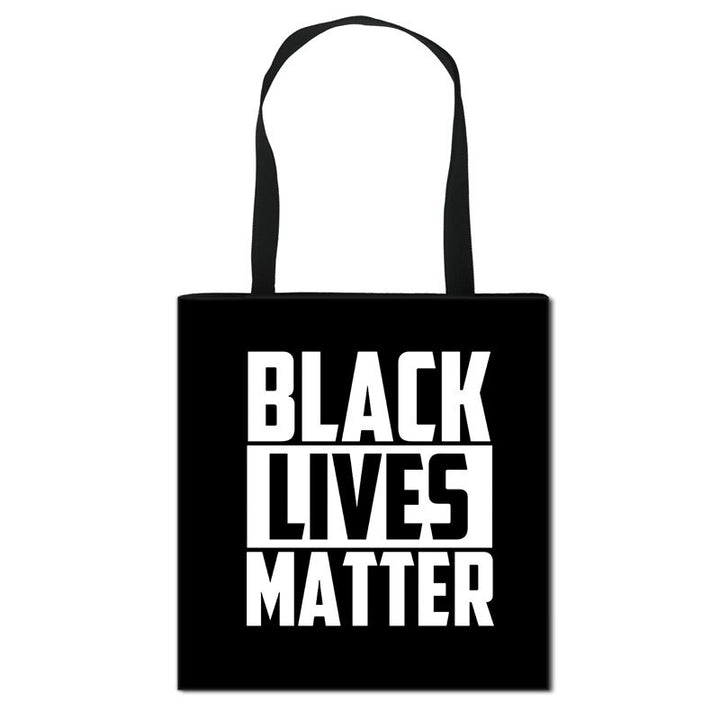 Black Lives Matter Printed Canvas Shoulder Bag