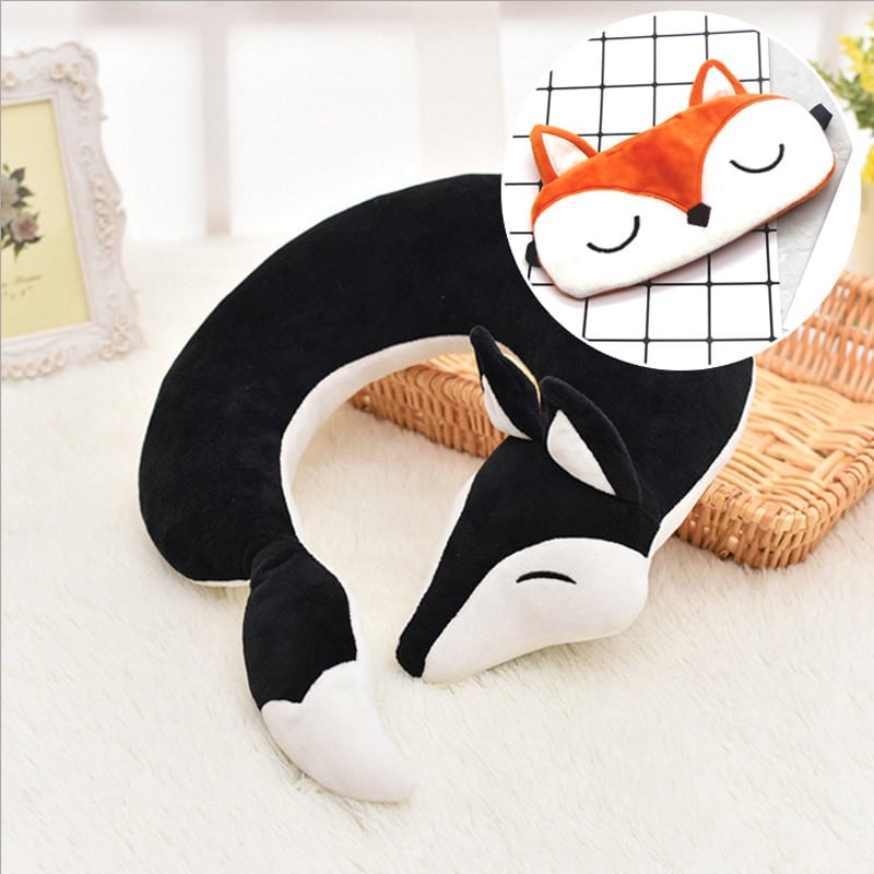 Lovely Fox Shaped Plush Travel Pillows