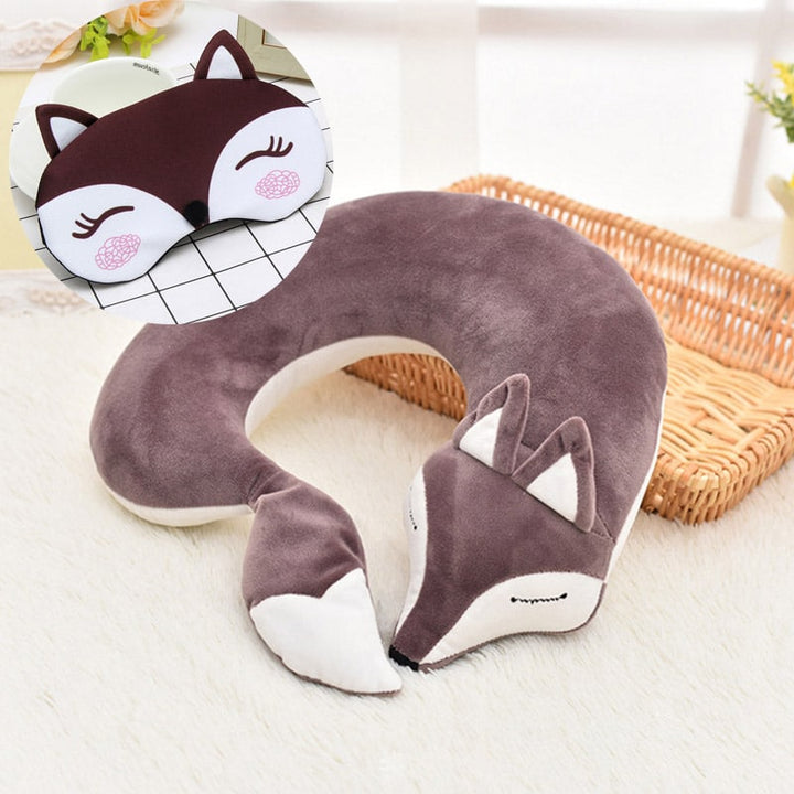 Lovely Fox Shaped Plush Travel Pillows