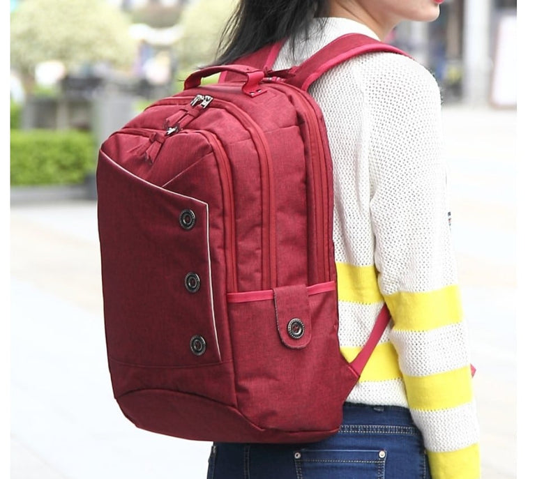 rivet detail laptop backpack, view 8 - MRSLM