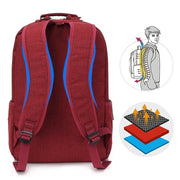 rivet detail laptop backpack, view 9 - MRSLM
