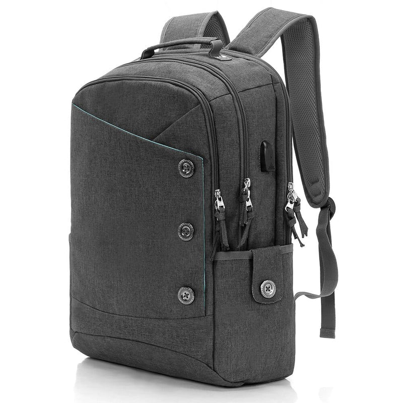 rivet detail laptop backpack, view 6 - MRSLM