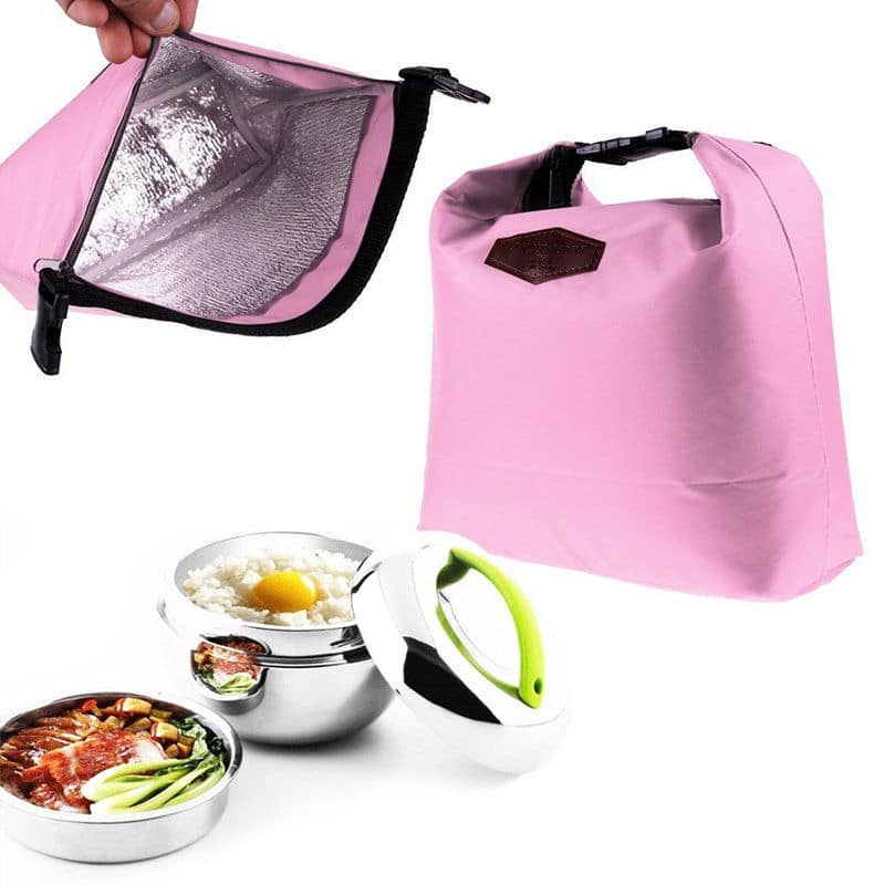 insulated waterproof nylon lunch bag, view 7 - MRSLM