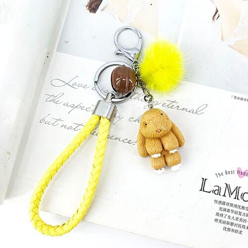 Cute Rabbit Fluffy Keychain