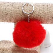 faux fur ball keychain, view 11 - MRSLM