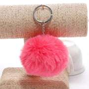 faux fur ball keychain, view 13 - MRSLM
