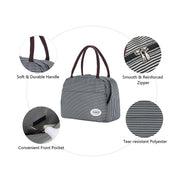 kid's striped lunch bag, view 7 - MRSLM