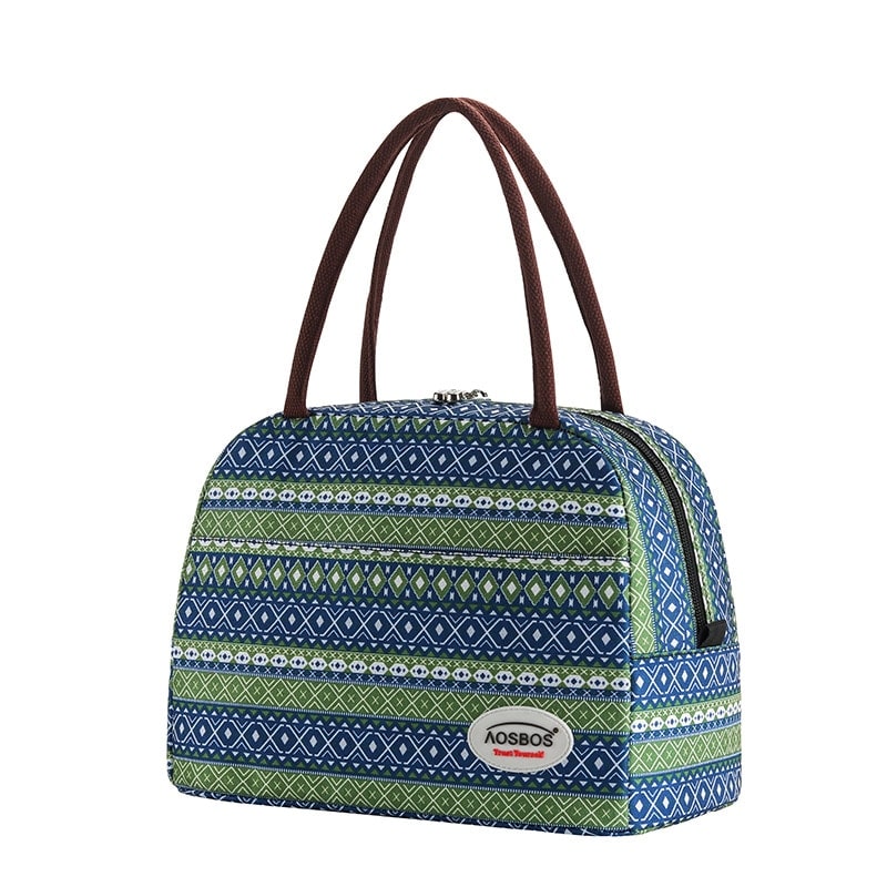 kid's striped lunch bag, view 3 - MRSLM