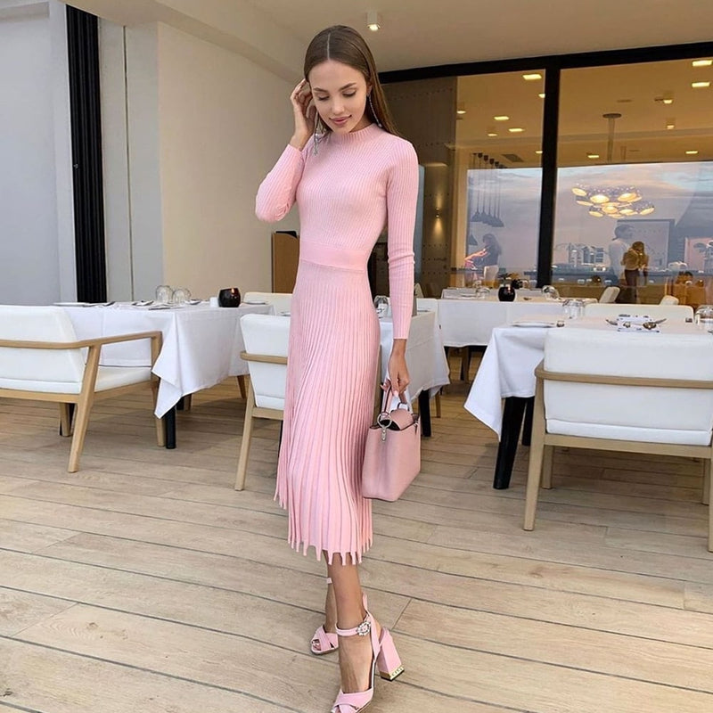 women's knitted long dress, view 15 - MRSLM