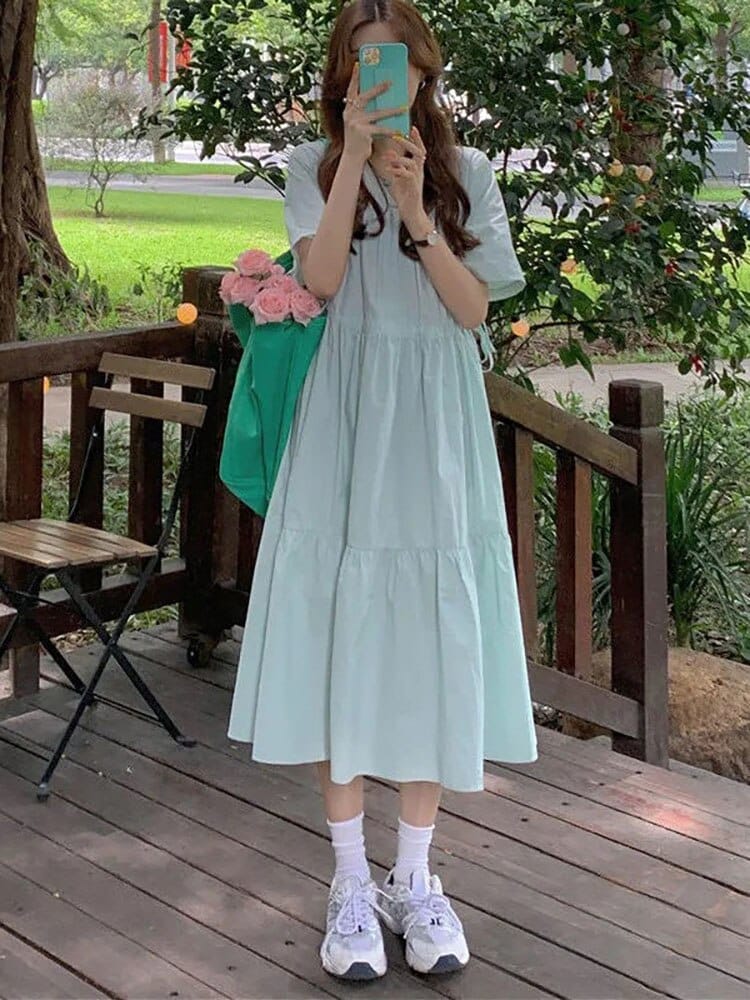 casual solid dress - MRSLM