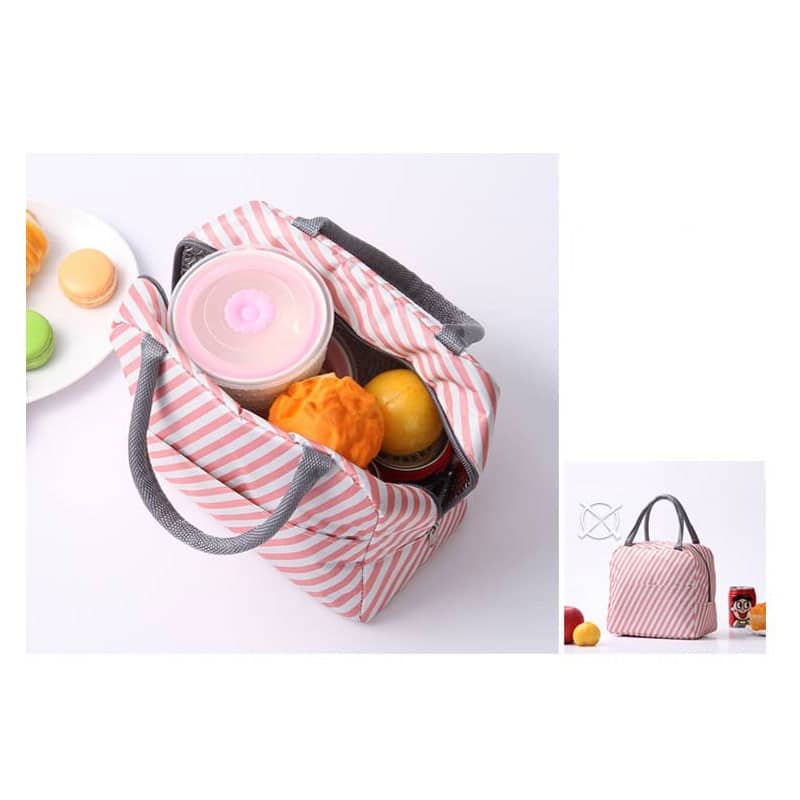 patterned lunch bag with zipper, view 11 - MRSLM