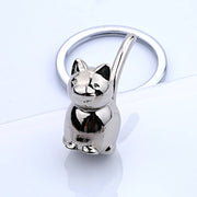 3D cat metal keychain, view 5 - MRSLM