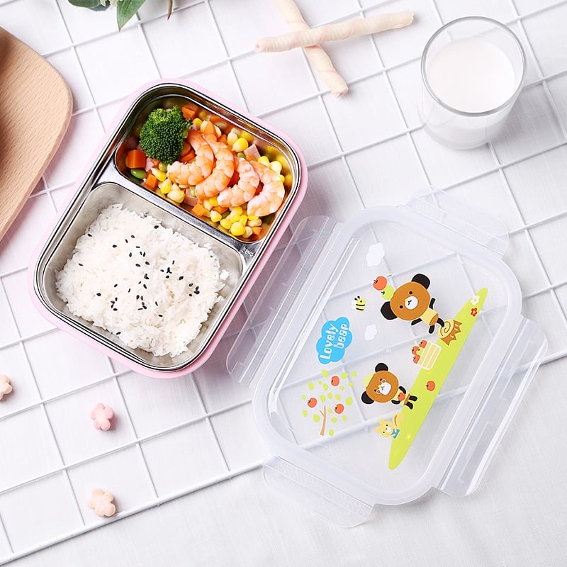 Leakproof Stainless Steel Lunch Box for Kids