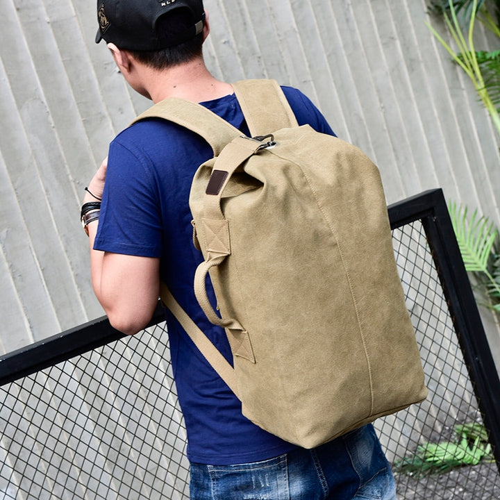 Man's Canvas Travel Backpack