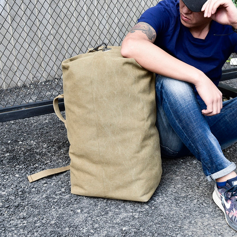 Man's Canvas Travel Backpack