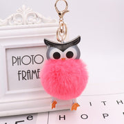 fur pompom owl keychain, view 17 - MRSLM
