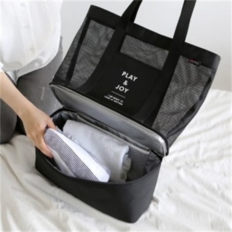 insulated nylon picnic bag, view 3 - MRSLM