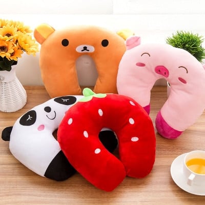 cartoon u-shaped neck pillow, view 2 - MRSLM