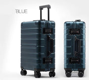 wheeled aluminum travel suitcase, view 3 - MRSLM