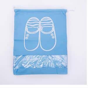 Fashion Portable Sneakers Print Travel Shoes Storage Bag with Strings