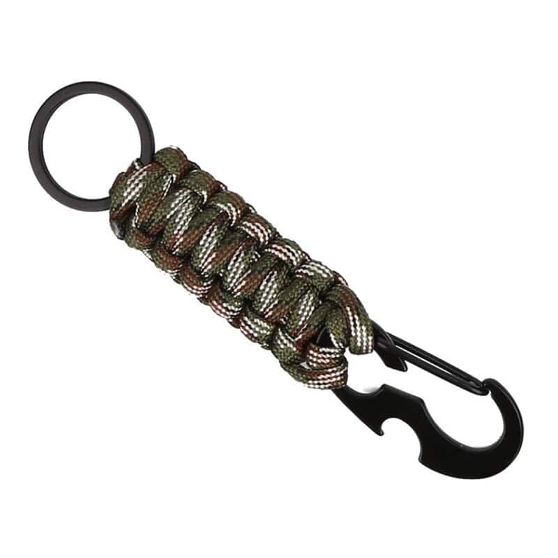 rope carabiner key chain, view 3 - MRSLM