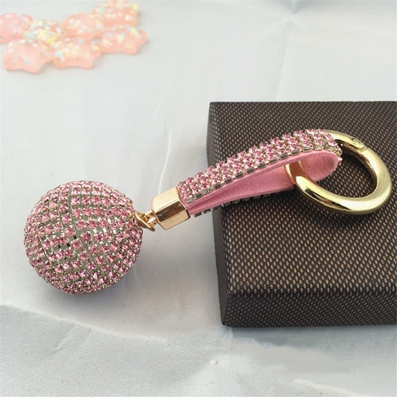 Glitter Keychain with Rhinestones